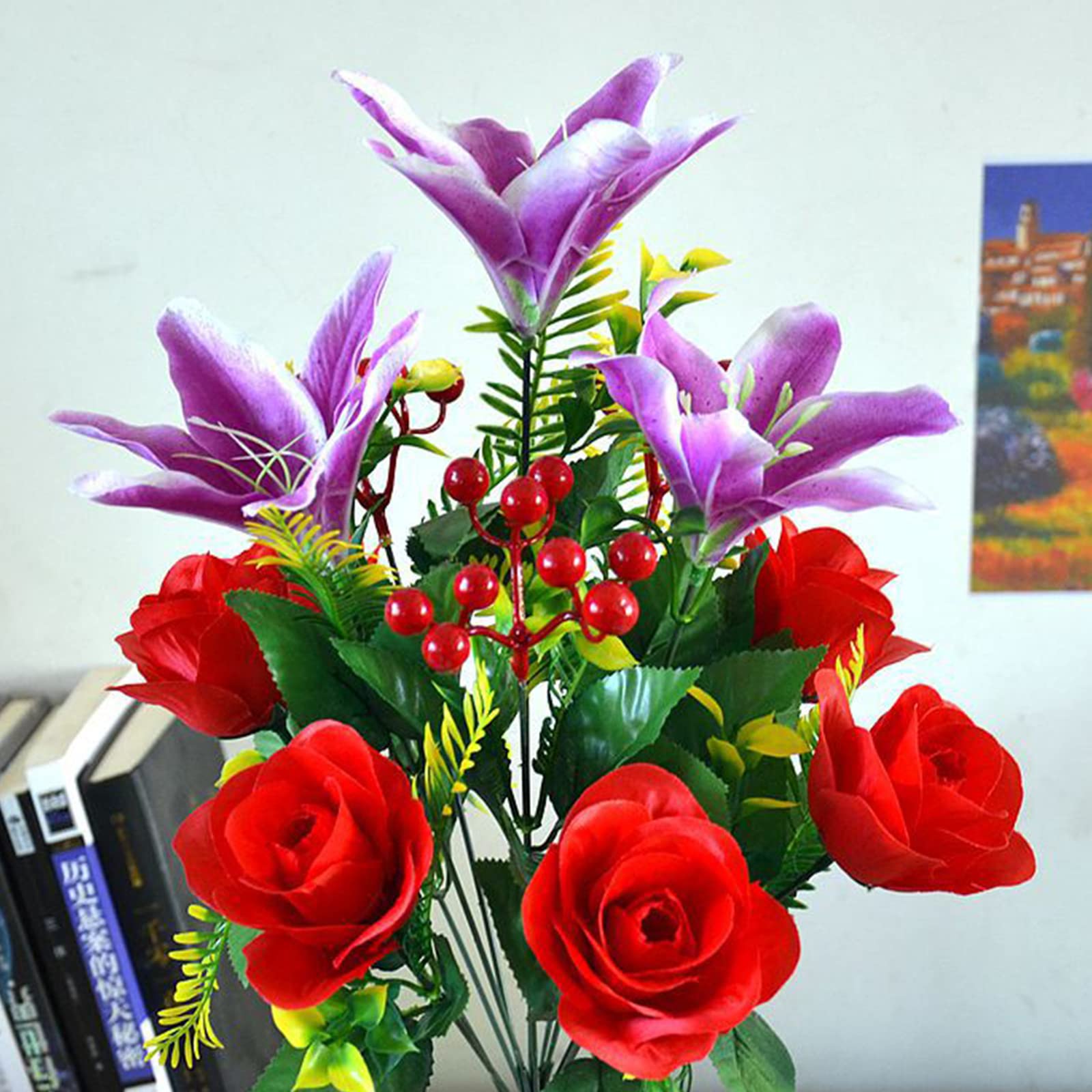 ＊お供え花　お墓参り&お仏壇用などにいかがでしょうか　仏花　造花　花束　＊ Amazon｜仏壇花 造花 お墓 造花 仏花 造花 お墓用 2束組 仏壇用品 榊